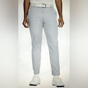 NWT NIKE Dri-Fit UV Seersucker Chino Golf Pants Navy White Stripe 30 x 30